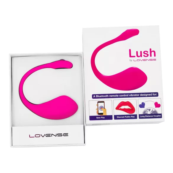 Lovense Lush 2 - nositelné vibrační vajíčko ovládané aplikací (růžové)
