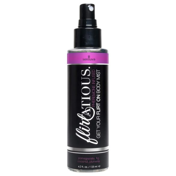 Sensuva Flirtatious - feromonový tělový sprej - granátové jablko a kokos (125 ml)