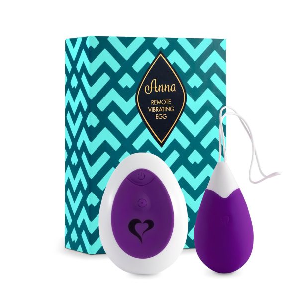 FEELZTOYS Anna - nabíjecí, rádiově řízené vibrační vajíčko (fialové)