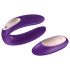 Satisfyer Double Plus Remote - rádiový, akumulátorový párový vibrátor (fialový)