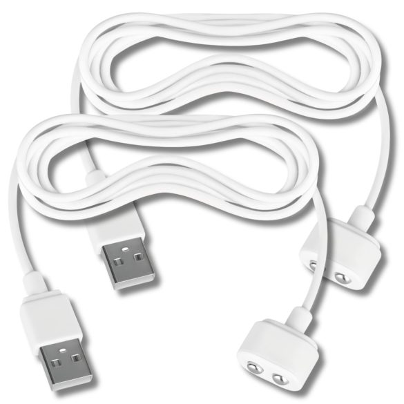 Satisfyer - magnetický USB nabíjecí kabel - 2 ks (bílý)