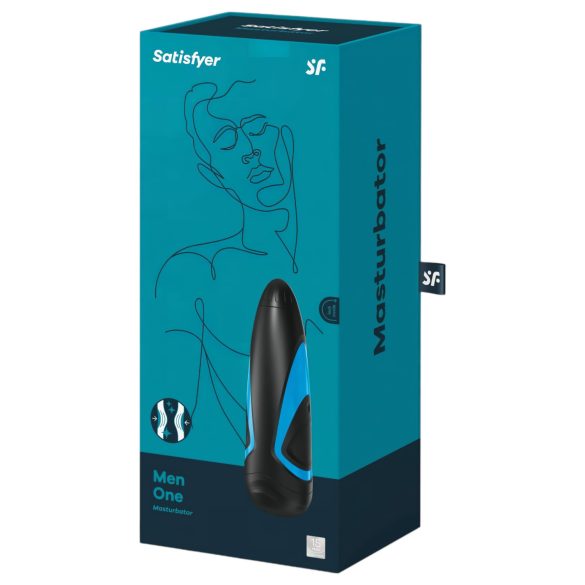 Satisfyer Men One - masturbátor s vakuovým efektem - modro-černý