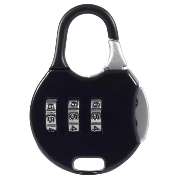 LOCK A WILLY - silikonový penisový klec s zámkem - černý