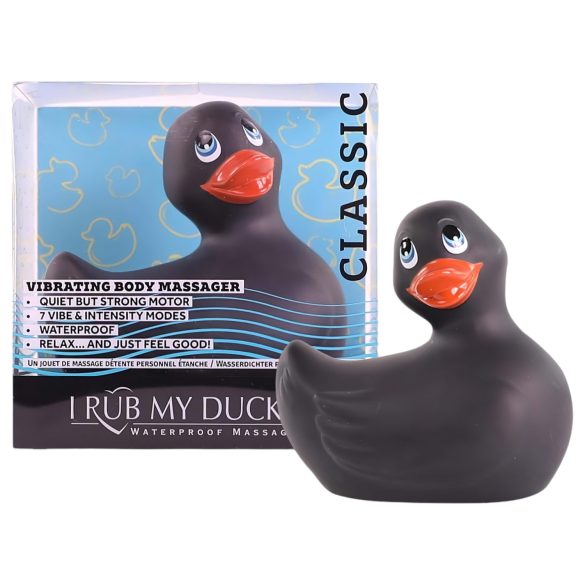 My Duckie 2.0 - černý vodotěsný kachní vibrátor na klitoris