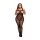 Baci Plus Size - černé vzorované síťové body (XL-XXL)