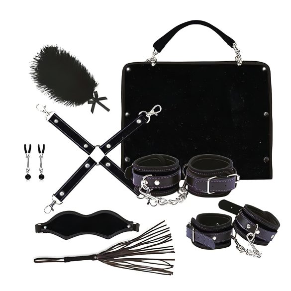 RS Soiree Kinky Me Softly – BDSM sada na bondage - černá (7 dílů)