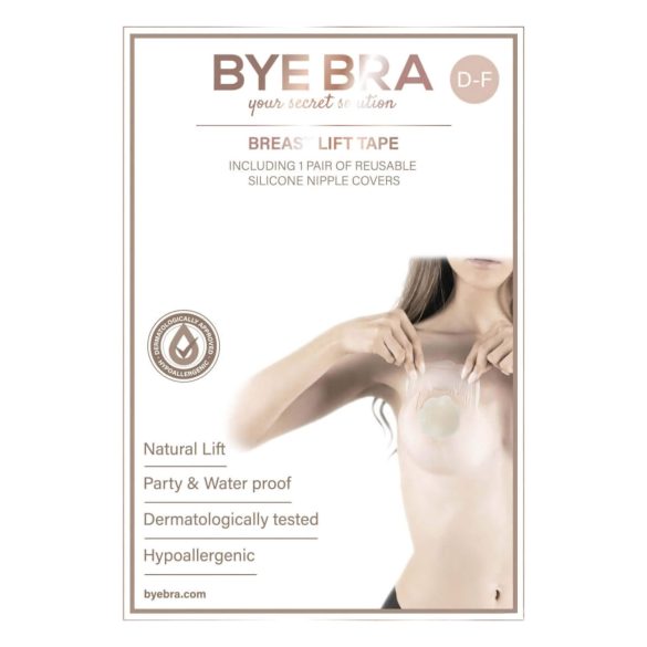 Bye Bra D-F - neviditelné podprsenky - nude (3 páry)