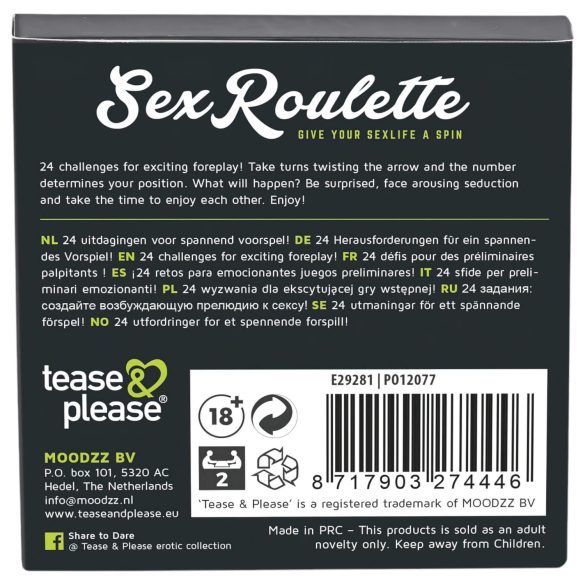 Sex Roulette Foreplay - erotická hra (v 10 jazycích)