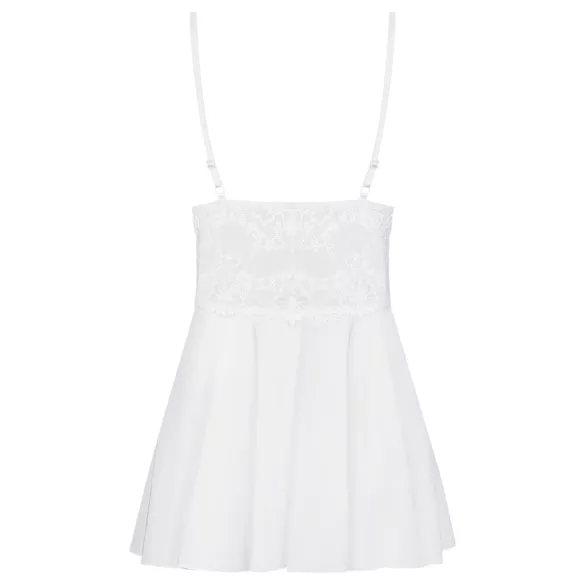 Obsessive - babydoll a tanga - krajka - bílá