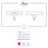 Obsessive Miamor - dámská krajková tanga s kamínky a otevřeným designem (černá) - L/XL