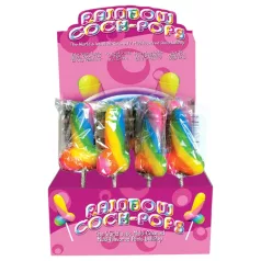   Rainbow Cock Pop - lízátko ve tvaru penisu (85 g) - ovocná příchuť