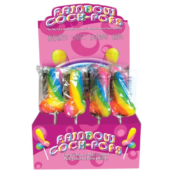 Duha Cock Pop - lízátko ve tvaru penisu (85g) - ovocná příchuť