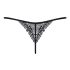Obsessive Intensa – krajkové tanga s pásky (černé) - L/XL