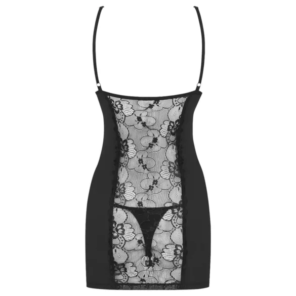 Obsessive - noční košilka a tanga - krajka - černá - L/XL