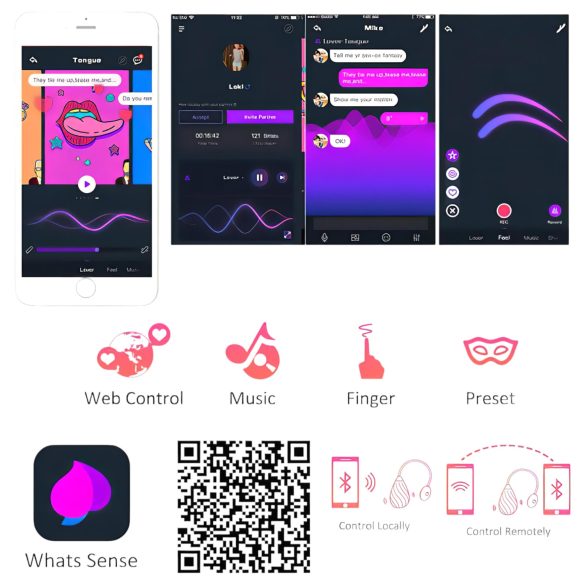 Magic Motion Sundae - vibrační vajíčko s aplikací - nabíjecí - červené