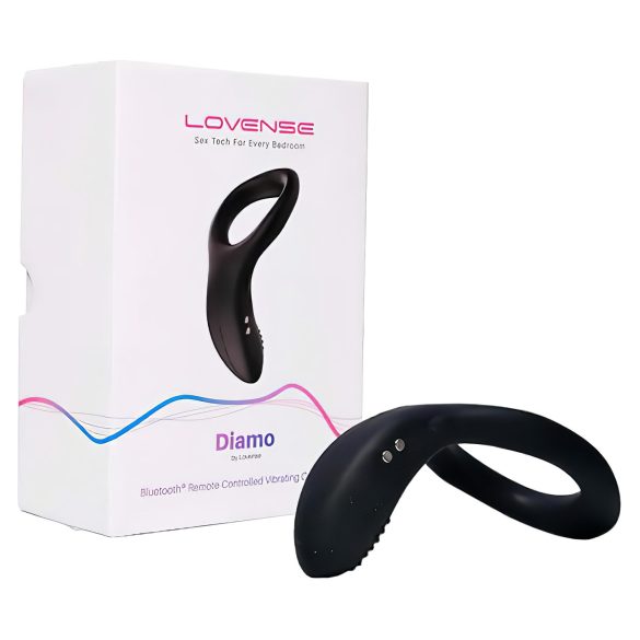 LOVENSE Diamo - chytrý, vibrační kroužek na penis (černý)