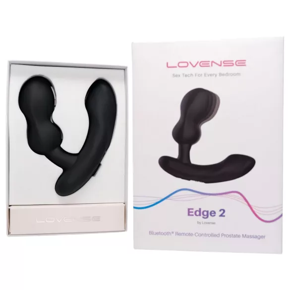 Lovense Edge 2 - aplikací ovládaný prostatický vibrátor pro muže (černý)