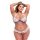 Baci Plus Size - květinová krajková sada podprsenek (bílá)