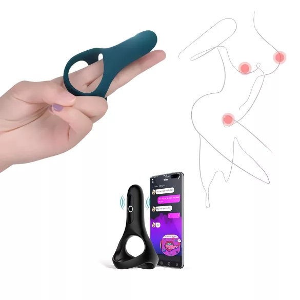 Magic Motion Rise - Vibrační erekční kroužek ovládaný aplikací, pro muže (zelený)
