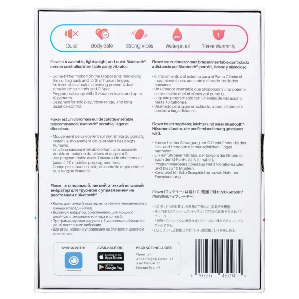 LOVENSE Flexer Panty - akumulátorový 2v1 vibrátor (růžový)