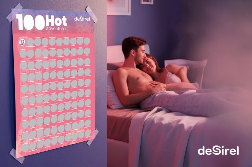 Desirel - 100 sexuálních pozic stírací plakát pro páry | Sexshop Desirel.cz