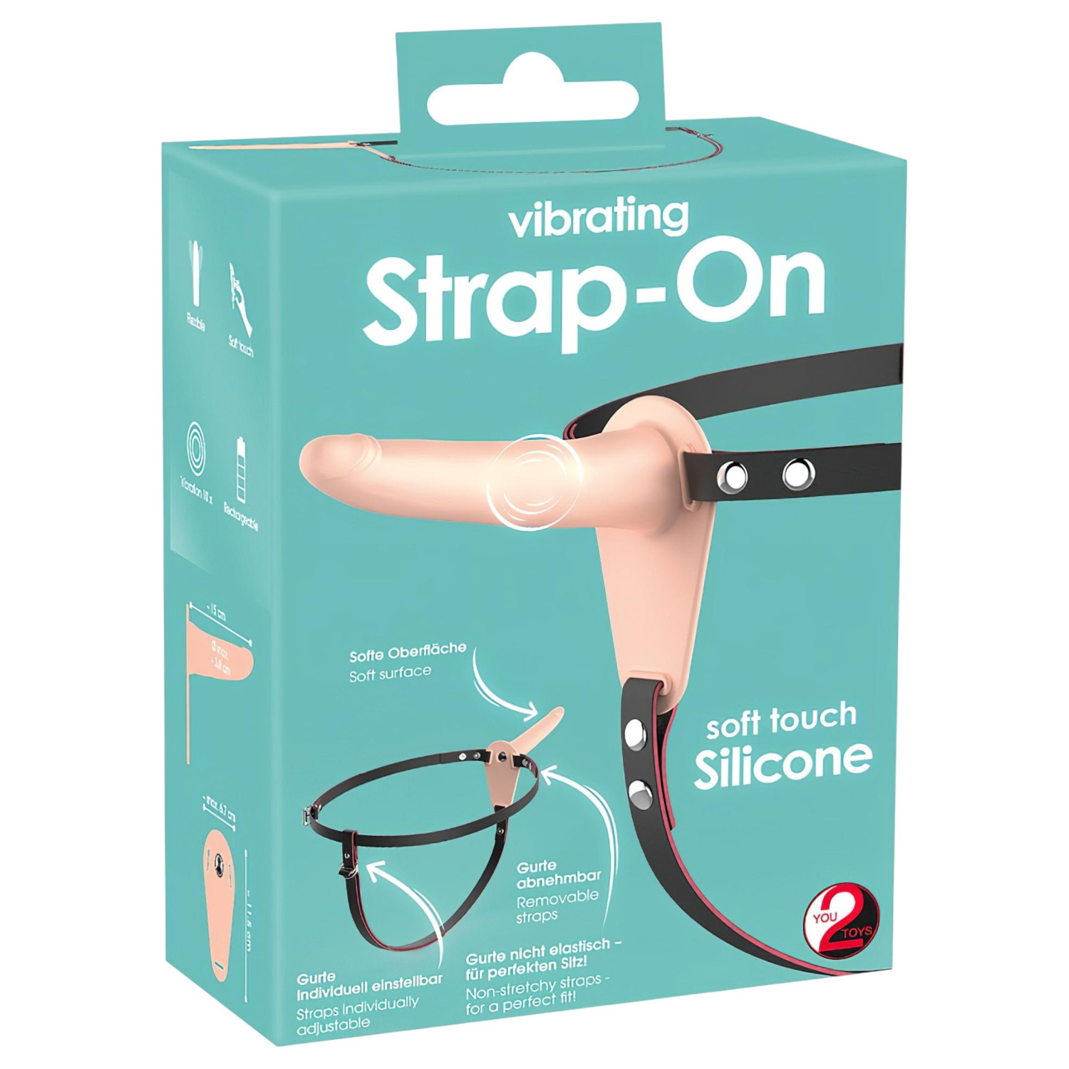 You2Toys - připínací vibrátor - akumulátorový - tělová barva