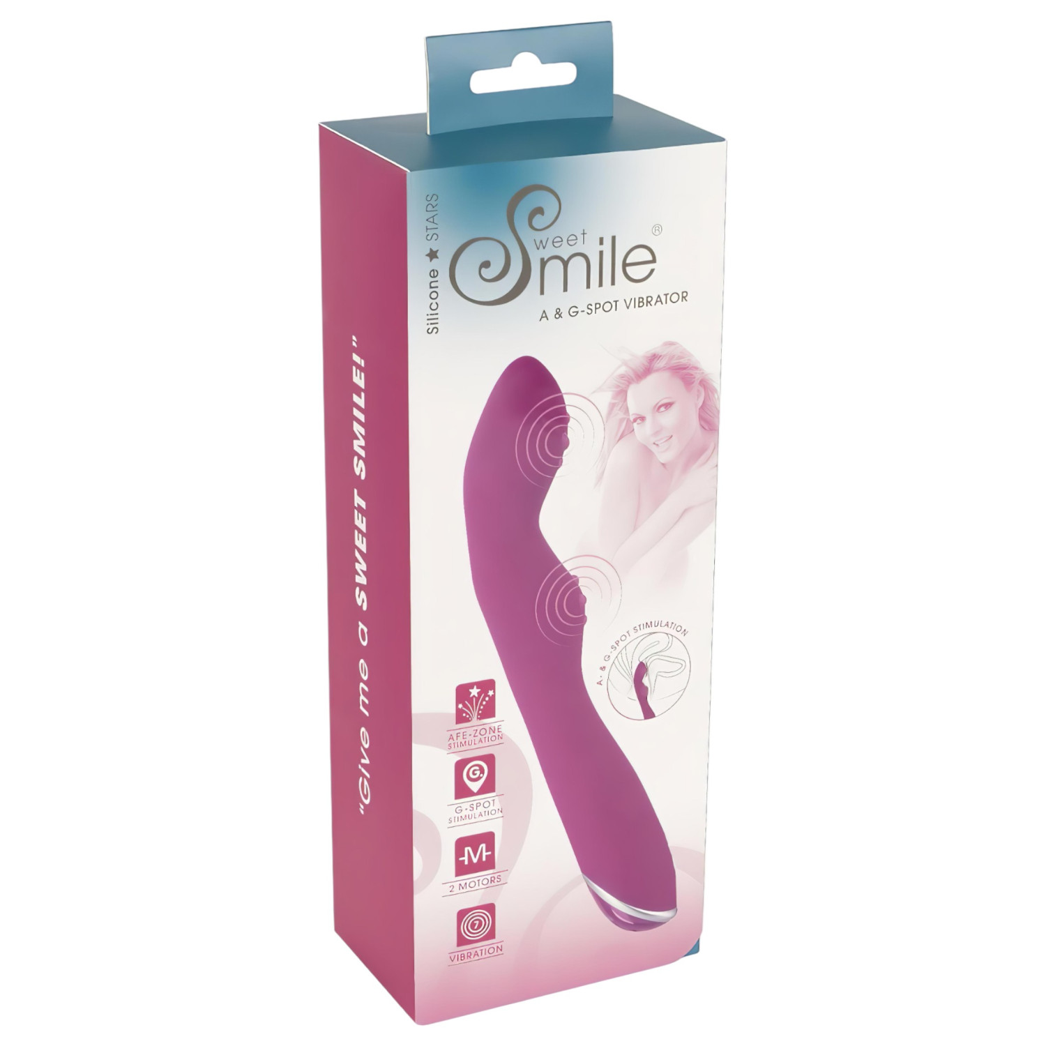 SMILE - vibrátor na bod A a G - flexibilní - růžový