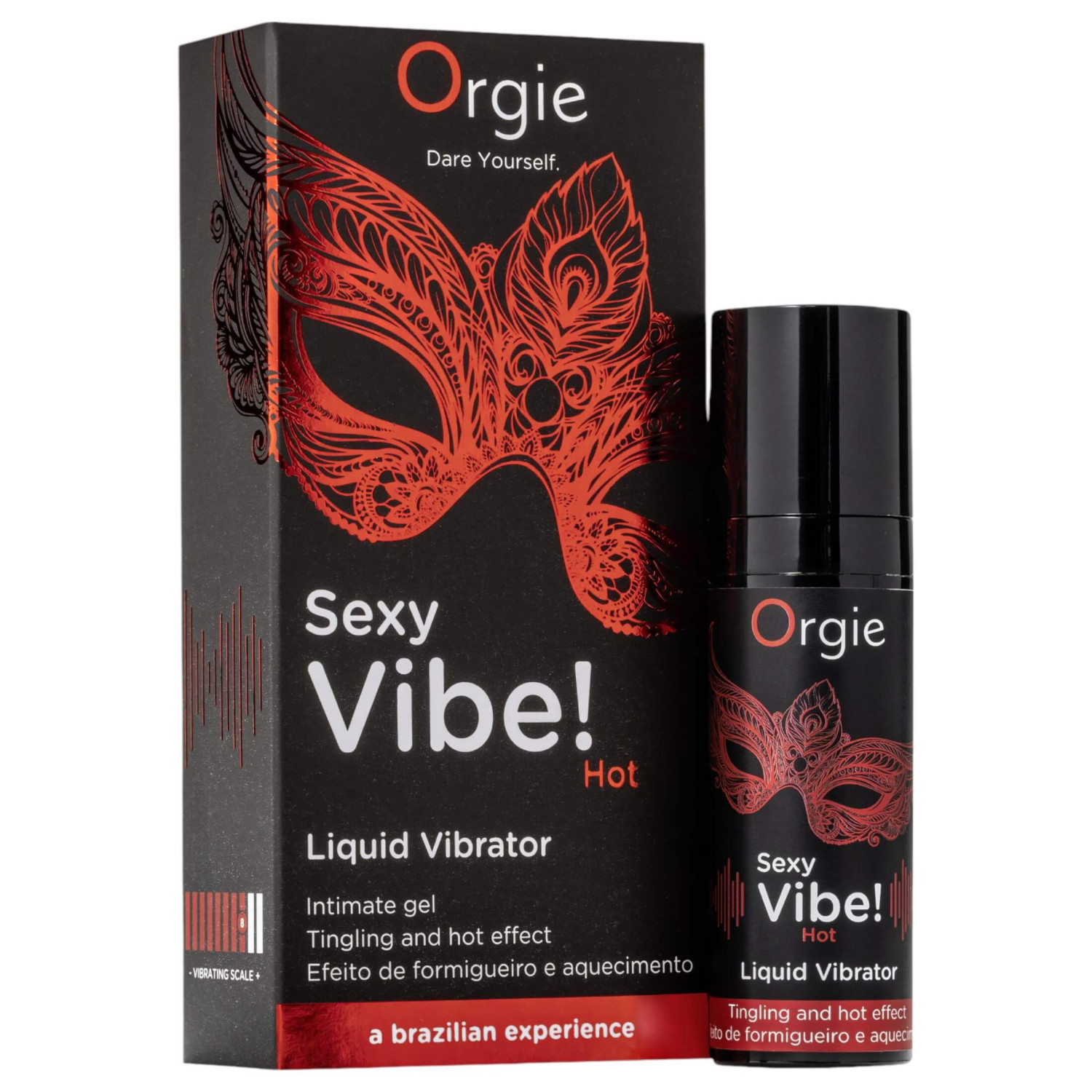 Orgie Sexy Vibe! hřejivý stimulační gel s příchutí jahody 15 ml