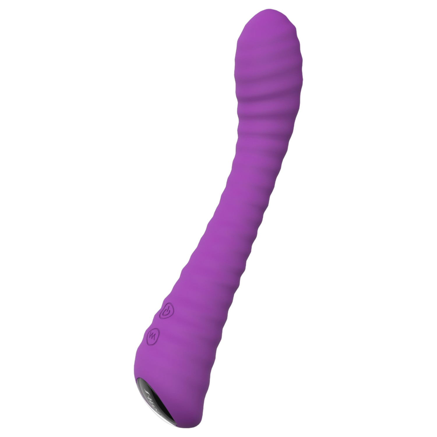 Sex HD Sunshine - akumulátorový, rýhovaný G‑bodový vibrátor (fialový)