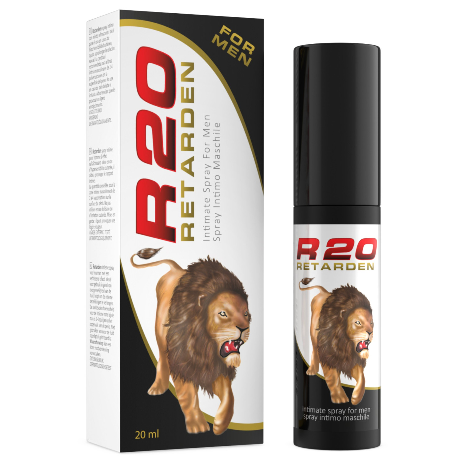 Intimateline R20 - chladivý zpožďovací sprej pro muže (20 ml)